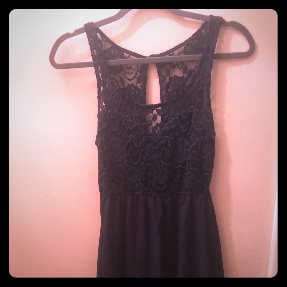 Blue detailed dress